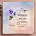 Granddaughter, Remember Your Crown, Braver, Stronger, Loved - Personalized Custom Jewelry Dish, Ceramic Dish, Square Shape - GDT127_SCRF