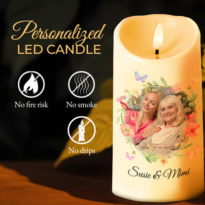 Love For Granddaughter From Grandmother, Amazing Woman Tribute - Personalized Custom LED Candle - GDT130_LECA