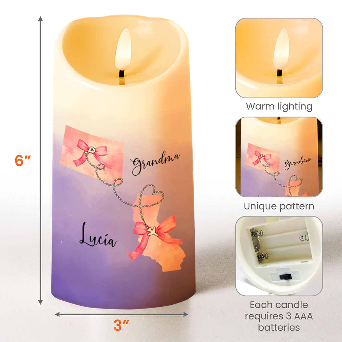 Straighten Your Crown Granddaughter, You Are Braver, Loved, and Stronger - Personalized Custom LED Candle - GDT154_LECA