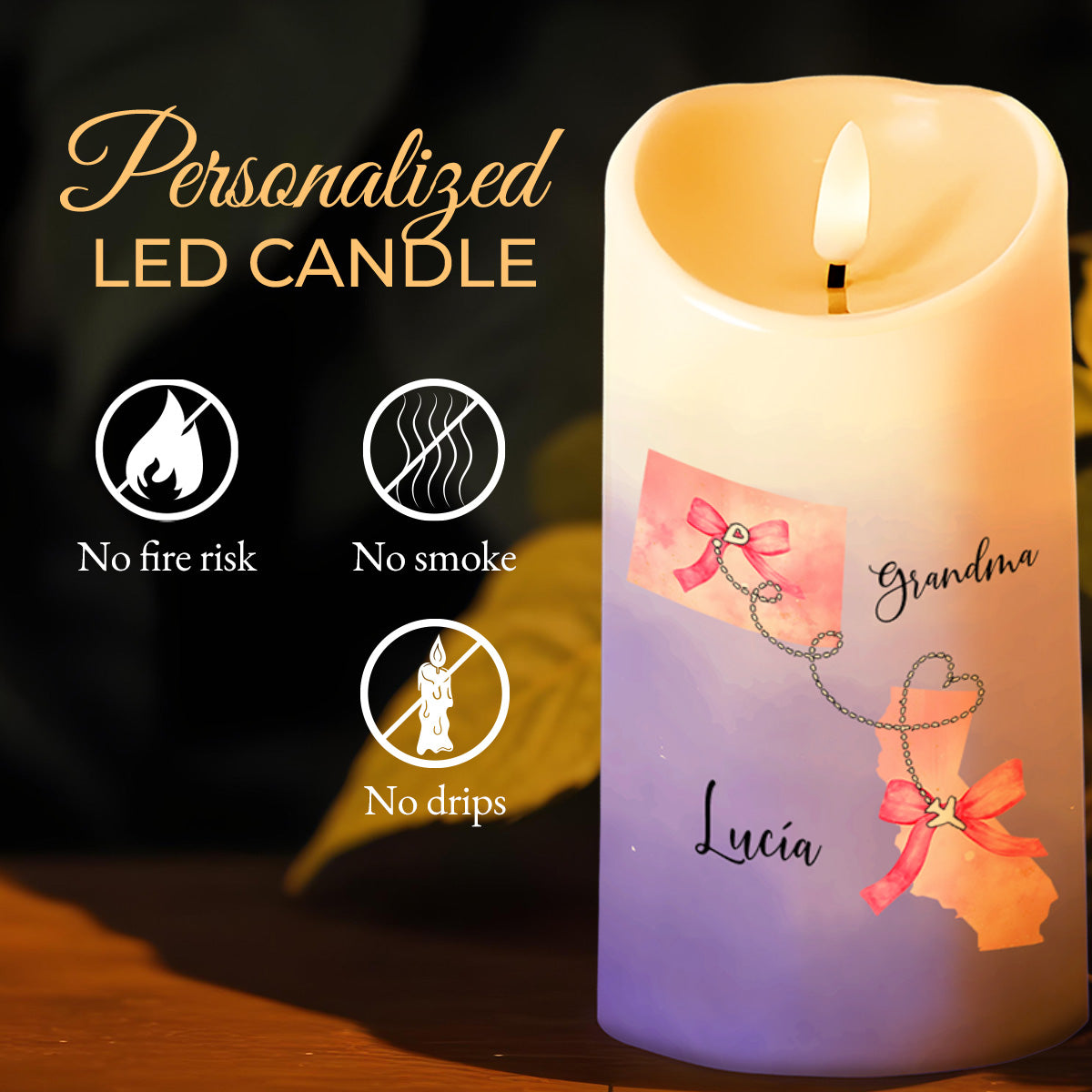 Straighten Your Crown Granddaughter, You Are Braver, Loved, and Stronger - Personalized Custom LED Candle - GDT154_LECA