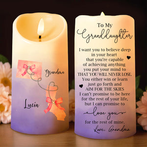 Believe In Your Heart, Aim For The Skies LED Candle - Personalized Custom LED Candle - GDT155_LECA