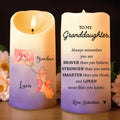 Braver Than You Believe, Stronger Loved Inspirational Message - Personalized Custom LED Candle - GDT156_LECA