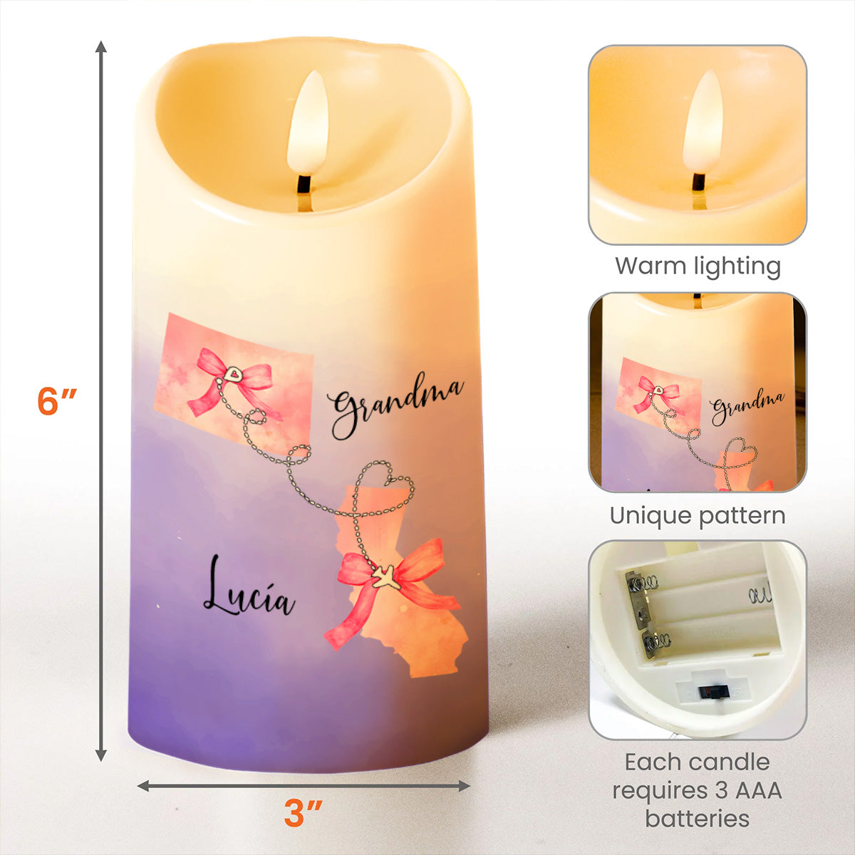 Braver Than You Believe, Stronger Loved Inspirational Message - Personalized Custom LED Candle - GDT156_LECA
