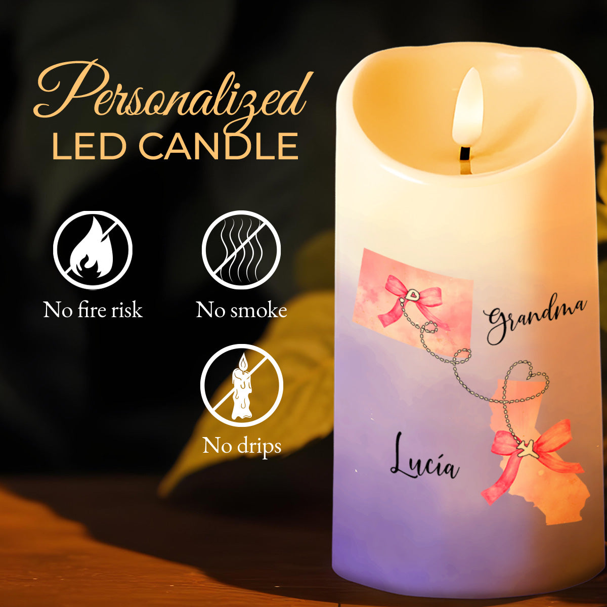 Braver Than You Believe, Stronger Loved Inspirational Message - Personalized Custom LED Candle - GDT156_LECA