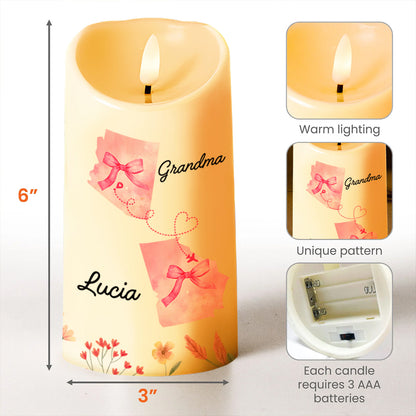 Granddaughter Bravery And Strength Inspirational Quote - Personalized Custom LED Candle - GDT180_LECA