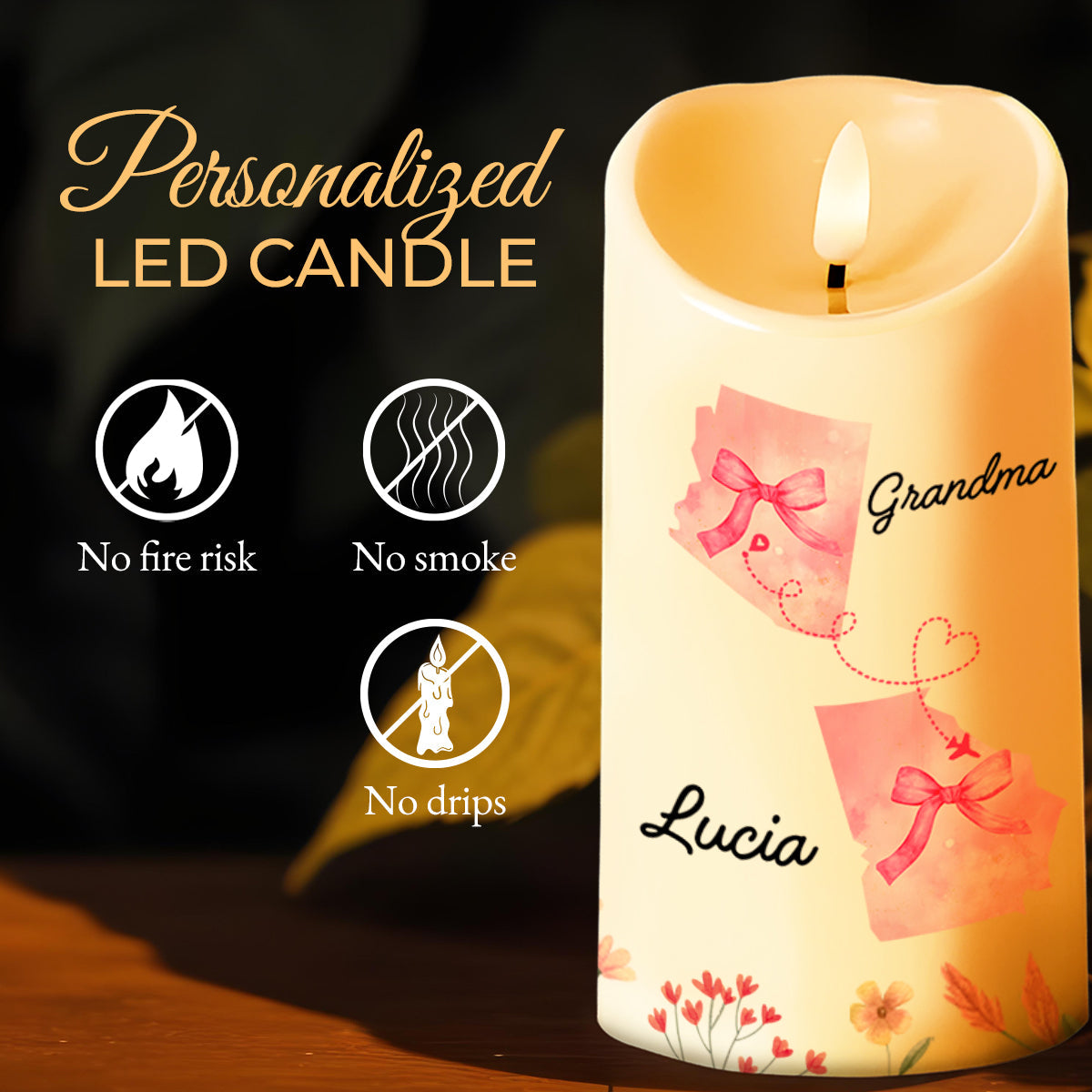 Granddaughter Bravery And Strength Inspirational Quote - Personalized Custom LED Candle - GDT180_LECA