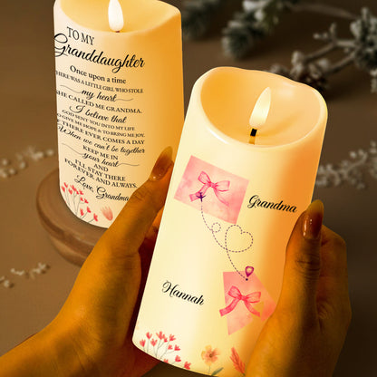 Grandma's Love and Joy Forever in My Heart - Personalized Custom LED Candle - GDT184_LECA
