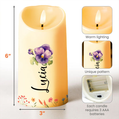 Love You To The Moon And Back, Shining Star For Granddaughter - Personalized Custom LED Candle - GDT187_LECA