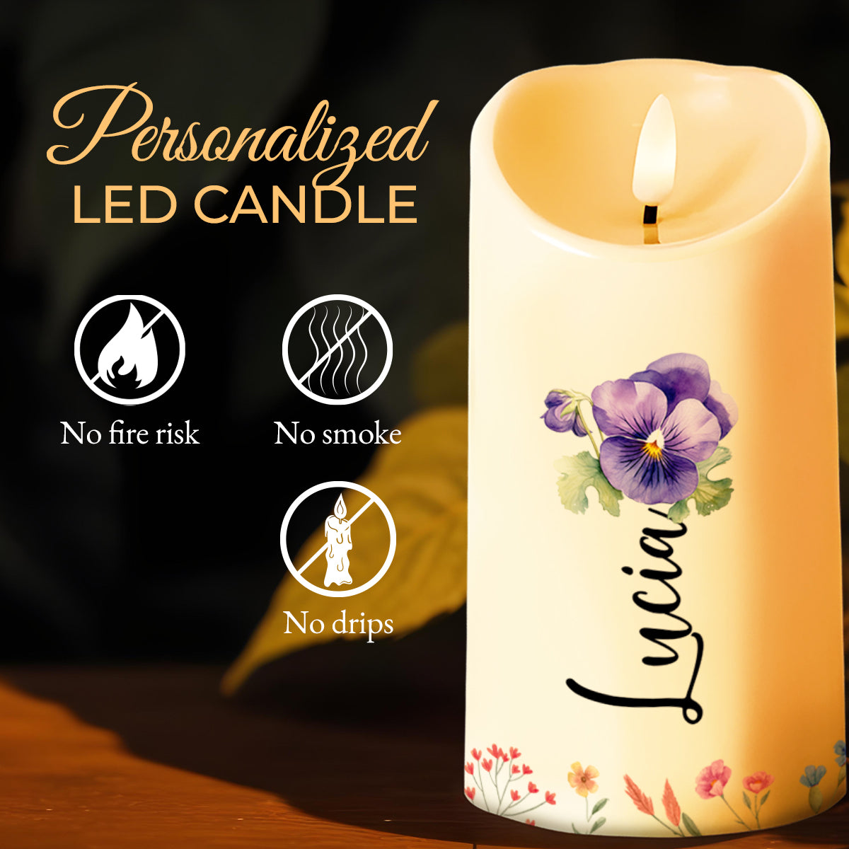 Love You To The Moon And Back, Shining Star For Granddaughter - Personalized Custom LED Candle - GDT187_LECA