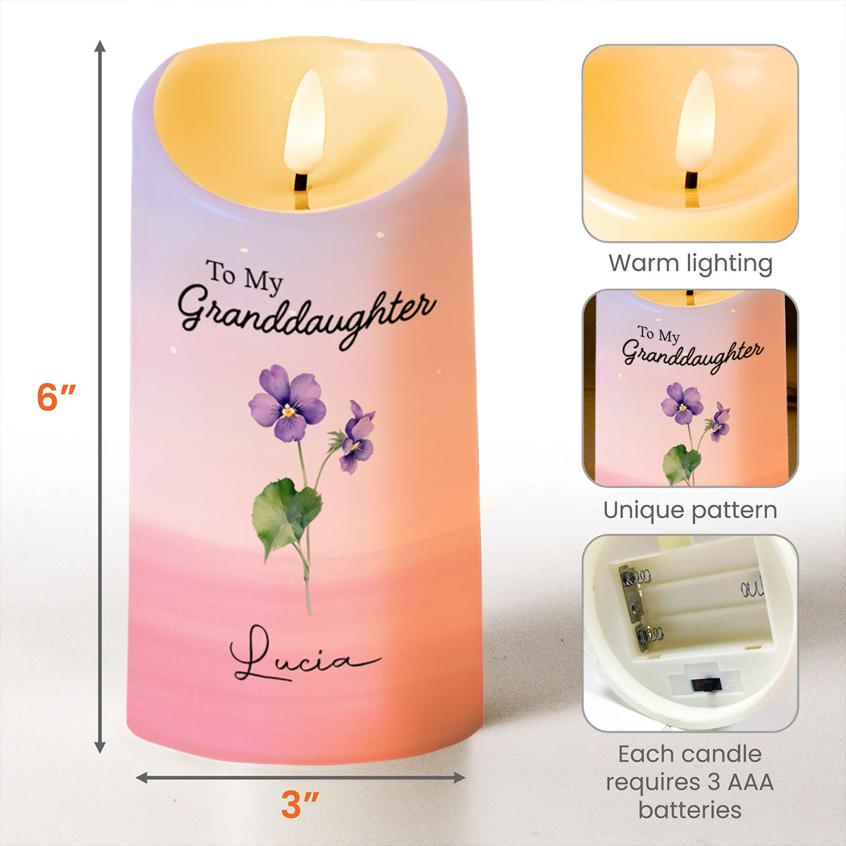 Braver Than You Think, Loved More Than You Know Candle - Personalized Custom LED Candle - GDT224_LECA