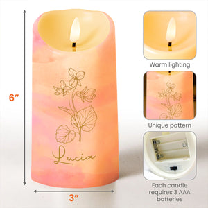 To My Granddaughter Love Encouragement Reflection Candle - Personalized Custom LED Candle - GDT225_LECA