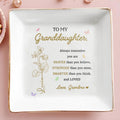 Braver Than You Believe, Stronger Than You Seem Inspirational Quote - Personalized Custom Jewelry Dish, Square Ceramic Dish - GDT225_SCRD