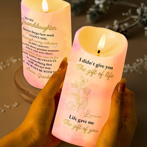 To My Granddaughter Love And Precious Moments LED Candle - Personalized Custom LED Candle - GDT229_LECA
