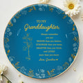 Braver Stronger Smarter Loved Granddaughter Inspirational Quote Dish - Personalized Custom Jewelry Dish, Ceramic Dish, Round Shape - GDT241_RCRF