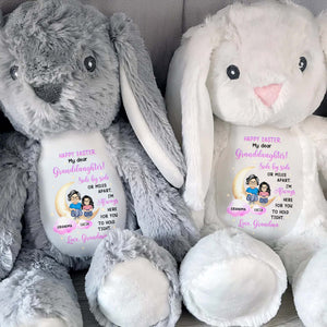 Happy Easter, My Dear Granddaughter, Side By Side Or Miles Apart, Bunny - Personalized Stuffed Bunny - GDT254_BUN