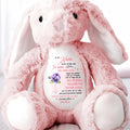 A mi Nieta, Nunca Olvides Que Te Amo, Bunny and Flowers - Personalized Stuffed Bunny - GDT257_BUN