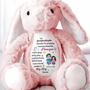 To My Great Granddaughter, Even when I'm not close by, Bunny and Hearts - Personalized Stuffed Bunny - GDT263_BUN
