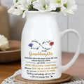 To My Granddaughter Always Keep Me In Your Heart - Personalized Ceramic Flower Vase