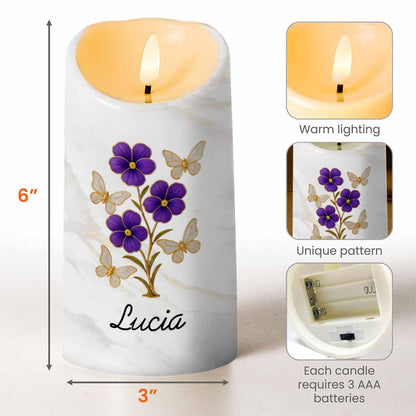 Straighten Your Crown, Encouraging Words For Granddaughter - Personalized Custom LED Candle - GDT324_LECA
