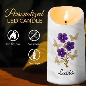 Straighten Your Crown, Encouraging Words For Granddaughter - Personalized Custom LED Candle - GDT324_LECA