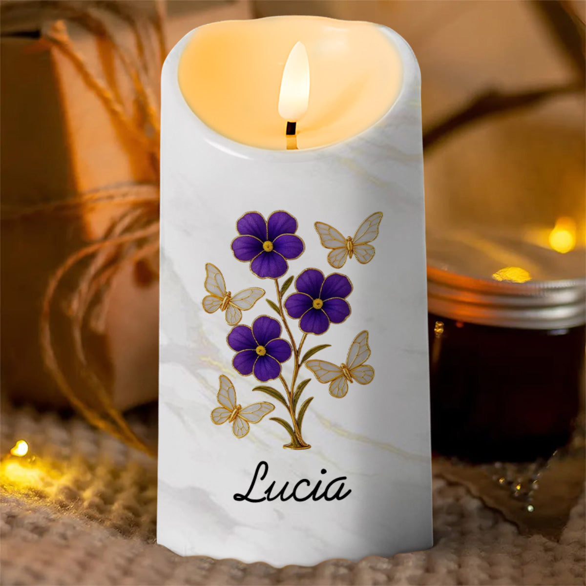 Straighten Your Crown, Encouraging Words For Granddaughter - Personalized Custom LED Candle - GDT324_LECA