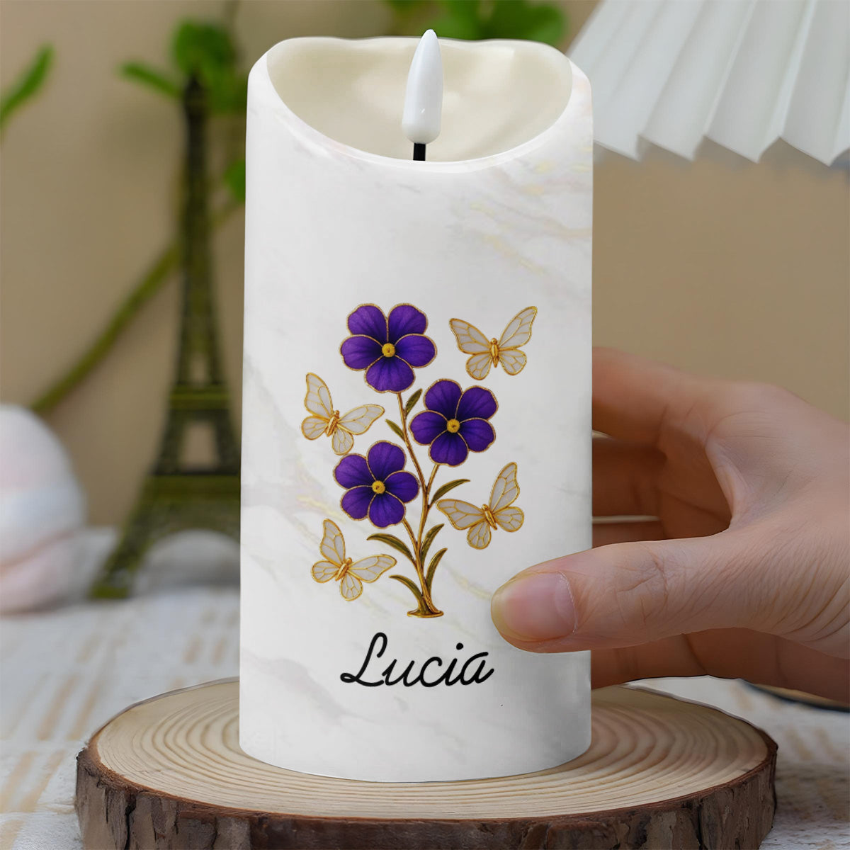 Straighten Your Crown, Encouraging Words For Granddaughter - Personalized Custom LED Candle - GDT324_LECA