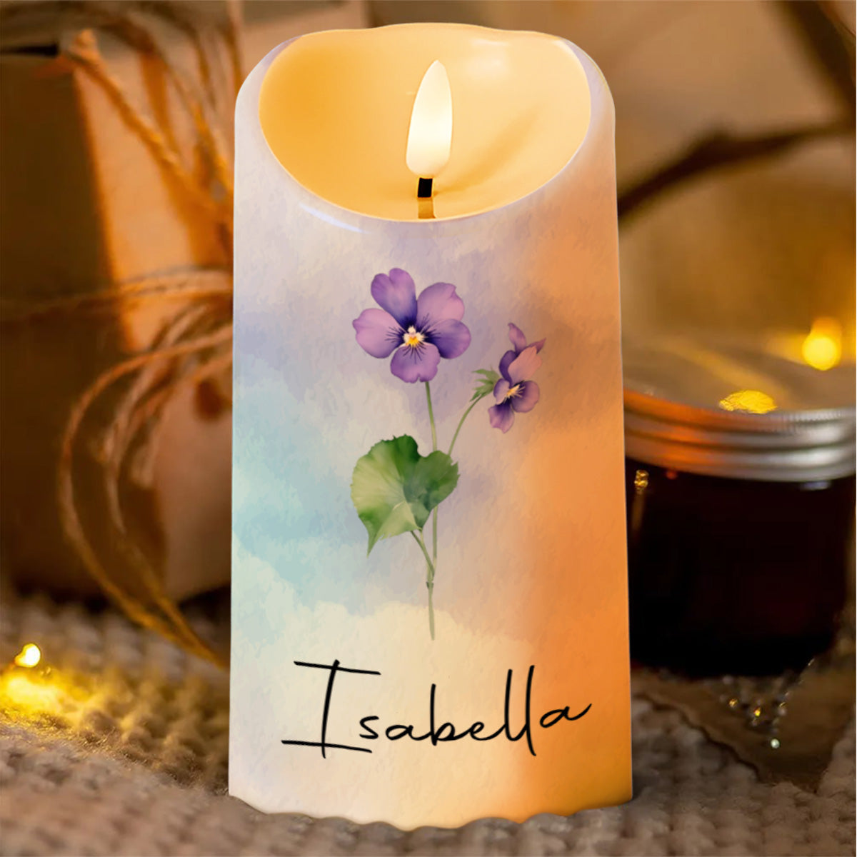 To My Beautiful Granddaughter, Strength And Love - Personalized Custom LED Candle - GDT345_LECA