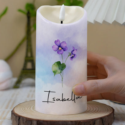 To My Beautiful Granddaughter, Strength And Love - Personalized Custom LED Candle - GDT345_LECA