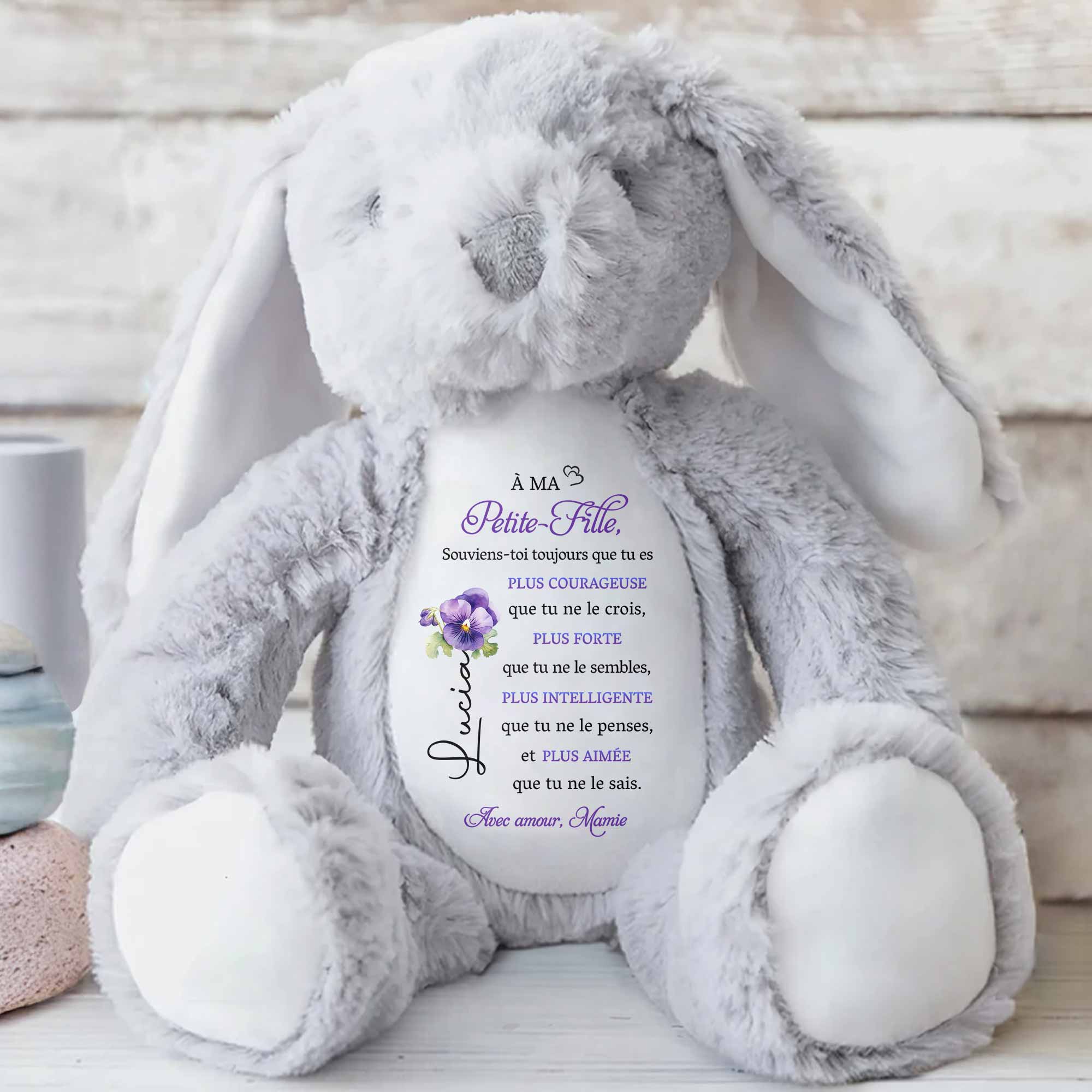 Always Remember You Are Braver, Loved More Than You Know - Personalized Stuffed Bunny - GDT347_BUN