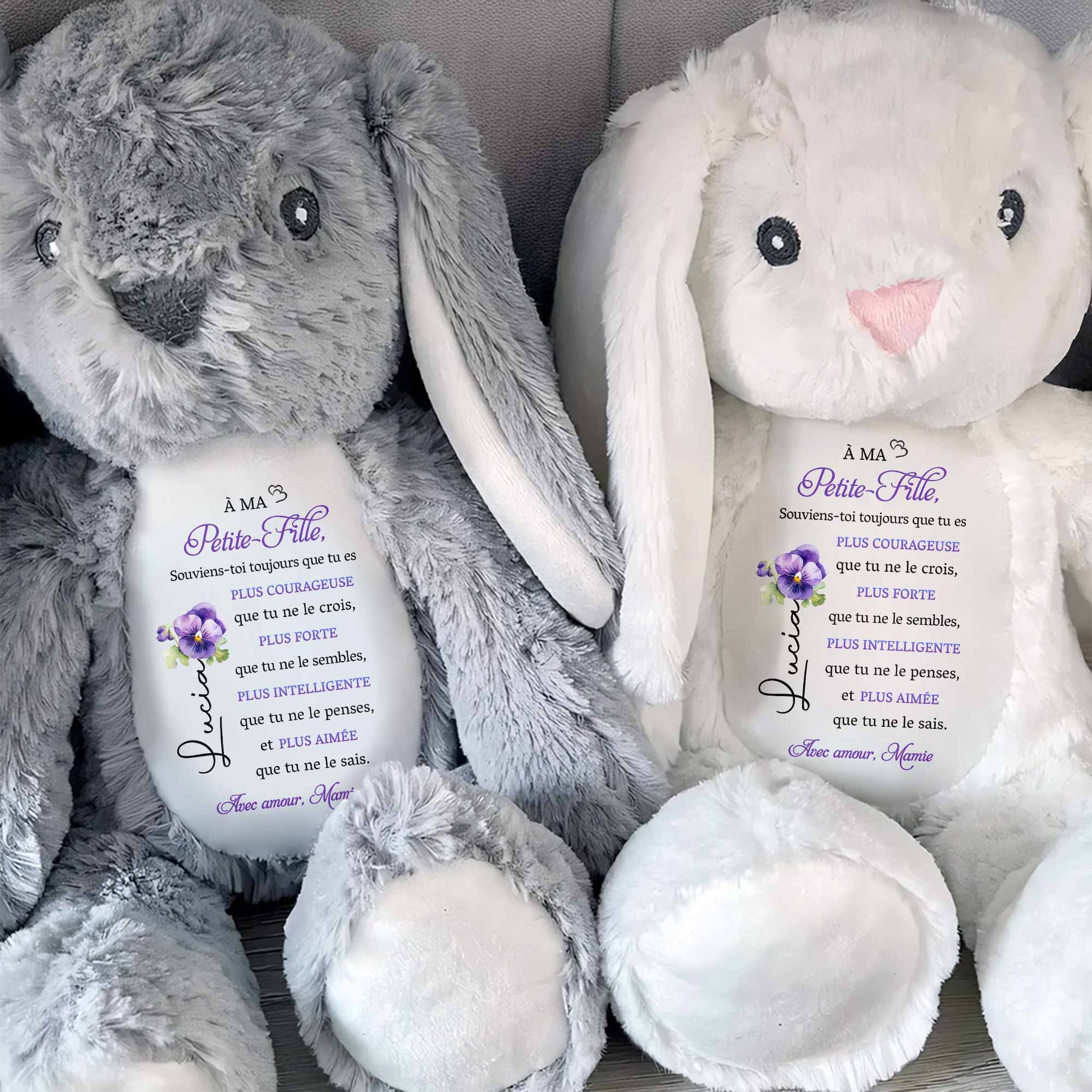 Always Remember You Are Braver, Loved More Than You Know - Personalized Stuffed Bunny - GDT347_BUN