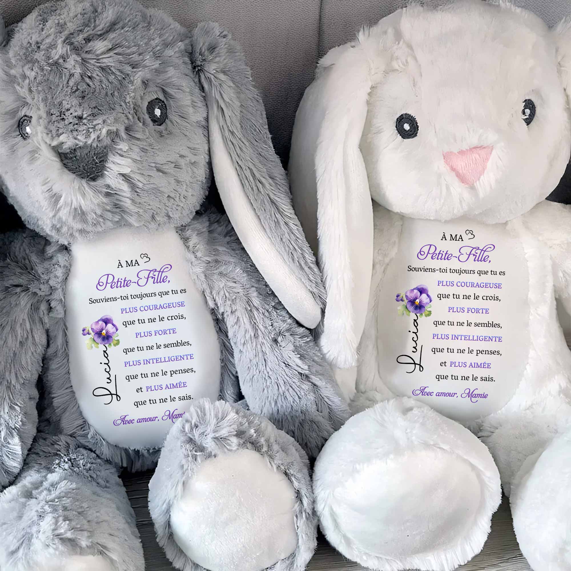 Always Remember You Are Braver, Loved More Than You Know - Personalized Stuffed Bunny - GDT347_BUN