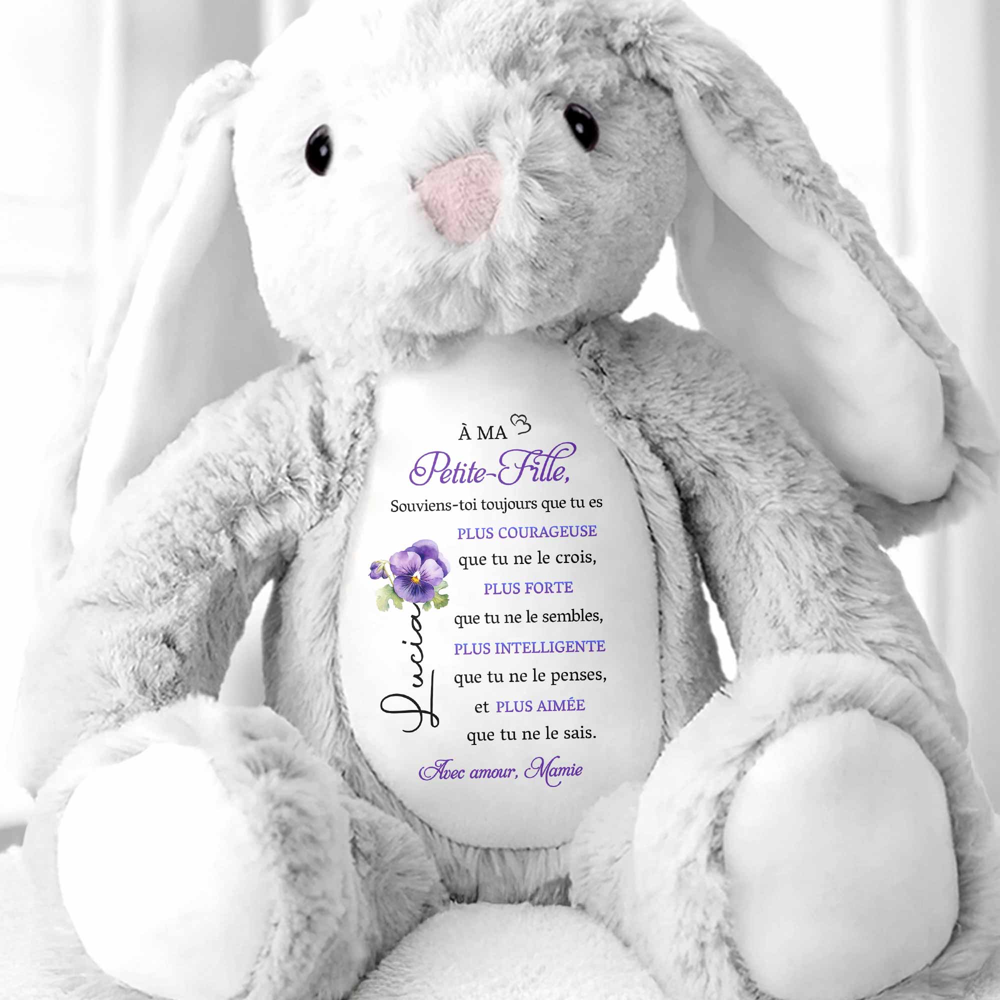 Always Remember You Are Braver, Loved More Than You Know - Personalized Stuffed Bunny - GDT347_BUN