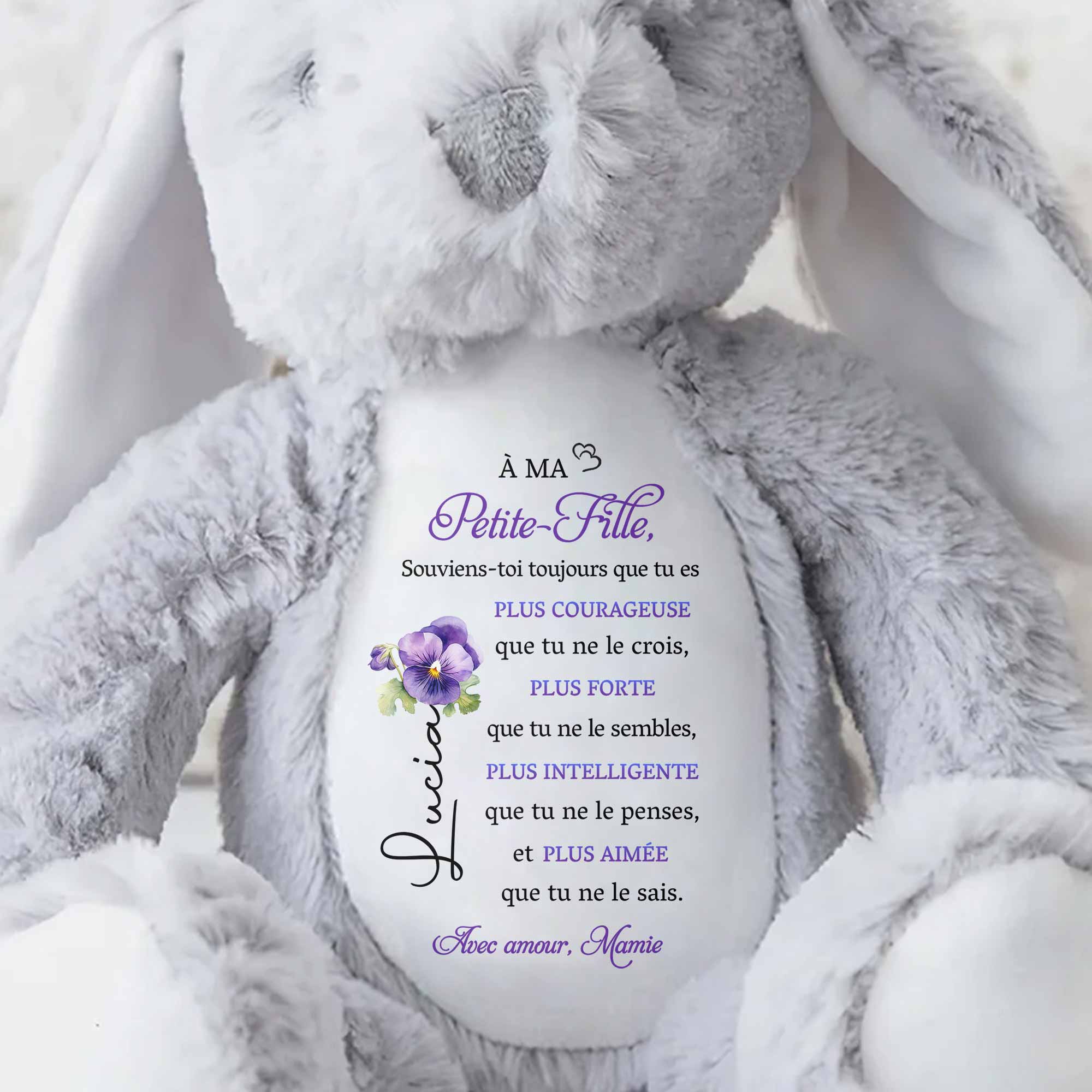 Always Remember You Are Braver, Loved More Than You Know - Personalized Stuffed Bunny - GDT347_BUN