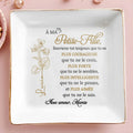 Always Remember You Are Braver, Stronger, Smarter, Flower Design - Personalized Custom Jewelry Dish, Square Ceramic Dish - GDT347_SCRD