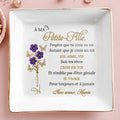 Believe In Yourself As I Believe In You With Flowers - Personalized Custom Jewelry Dish, Square Ceramic Dish - GDT348_SCRD