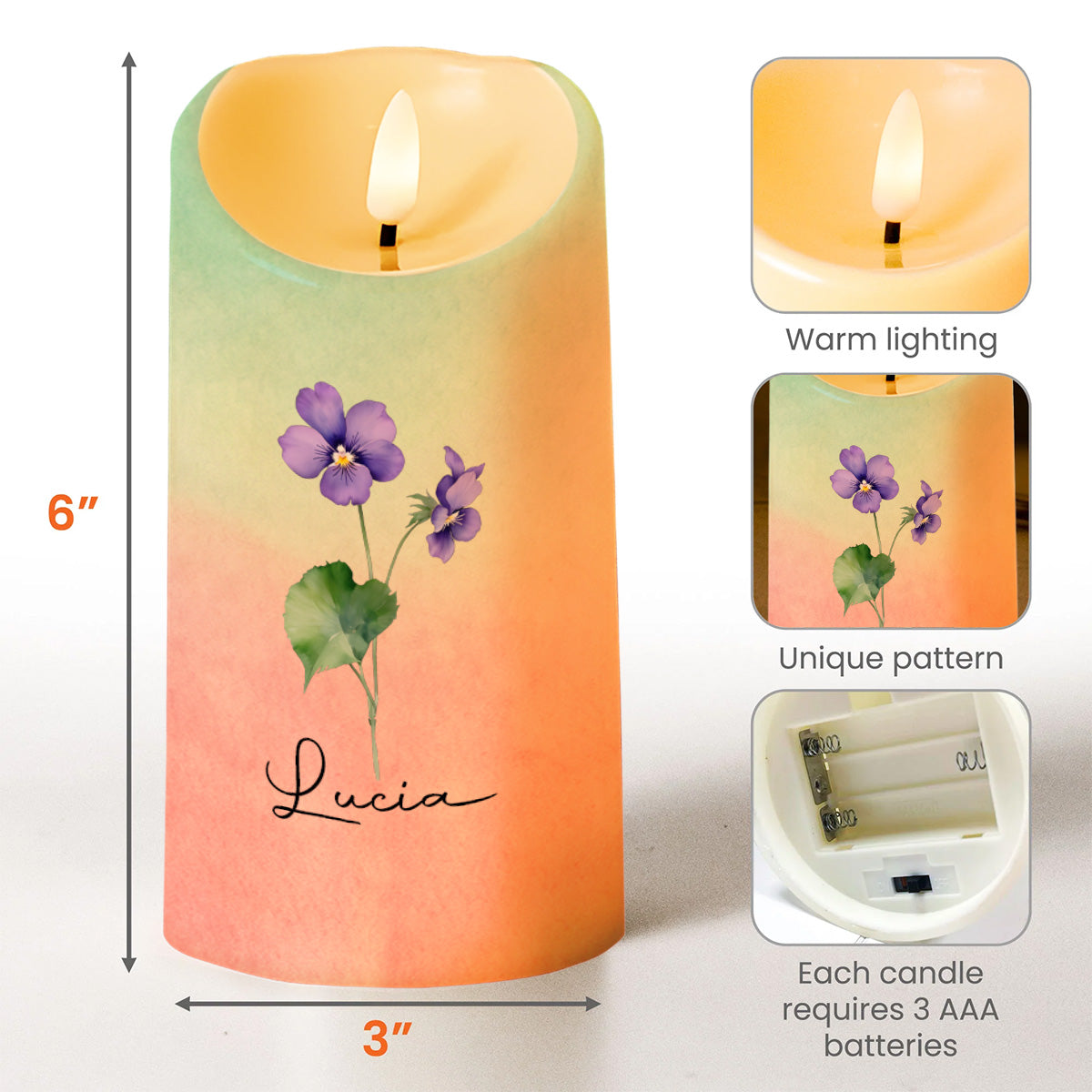 To My Granddaughter, Every Day God Thinks of You - Personalized Custom LED Candle - GDT370_LECA