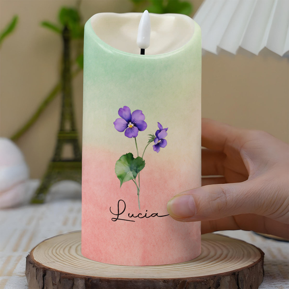 To My Granddaughter, Every Day God Thinks of You - Personalized Custom LED Candle - GDT370_LECA