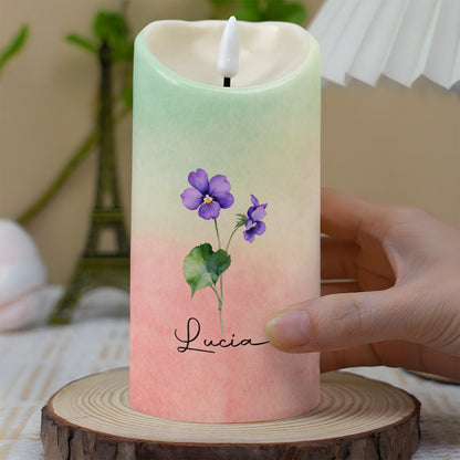 To My Granddaughter, Every Day God Thinks of You - Personalized Custom LED Candle - GDT370_LECA