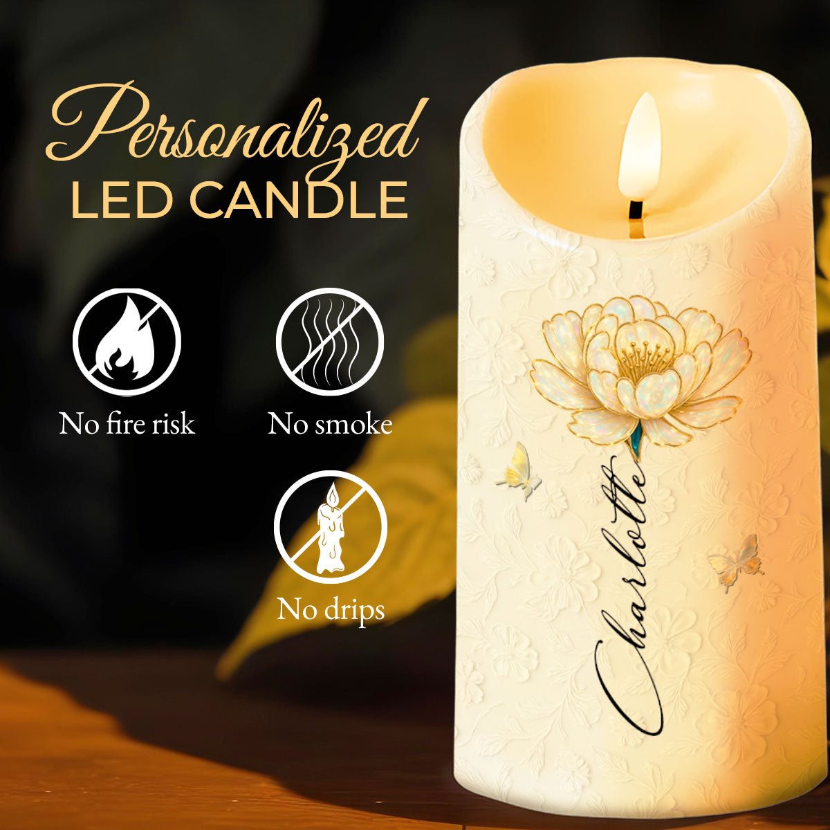To My Granddaughter, Remember Your Crown - Personalized Custom LED Candle - GDT375_LECA