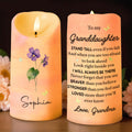 To My Granddaughter, Braver, Stronger, Loved - Personalized Custom LED Candle - GDT376_LECA
