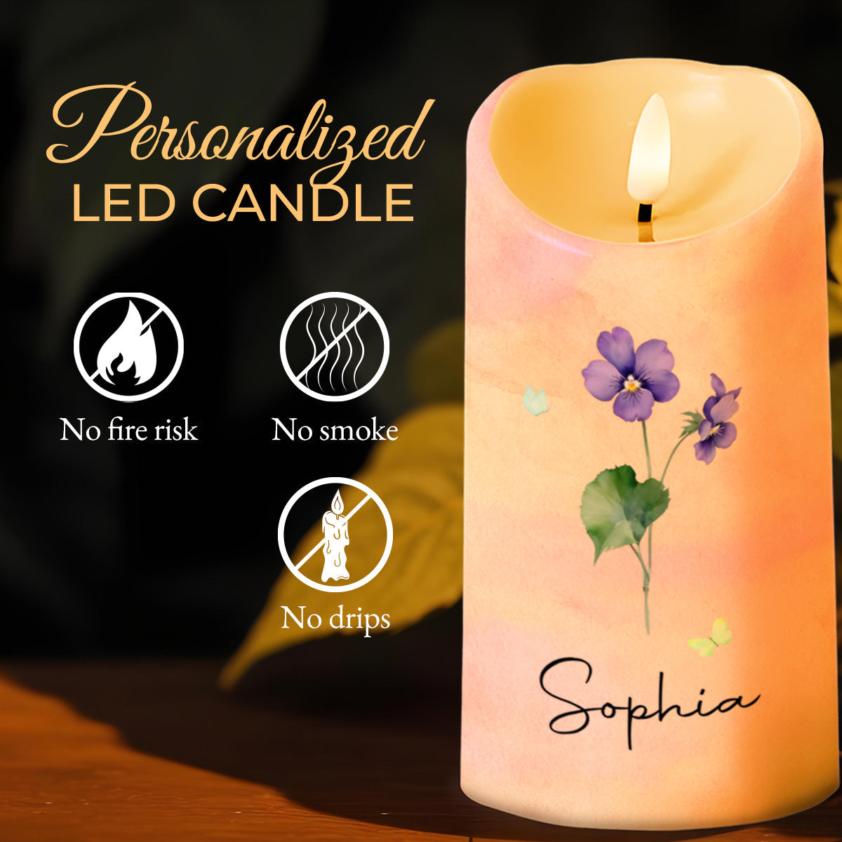 To My Granddaughter, Braver, Stronger, Loved - Personalized Custom LED Candle - GDT376_LECA