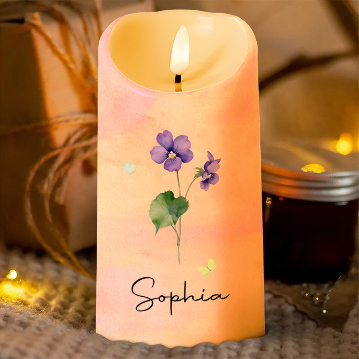 To My Granddaughter, Braver, Stronger, Loved - Personalized Custom LED Candle - GDT376_LECA