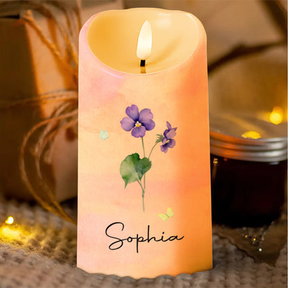 To My Granddaughter, Braver, Stronger, Loved - Personalized Custom LED Candle - GDT376_LECA