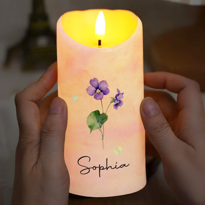 To My Granddaughter, Braver, Stronger, Loved - Personalized Custom LED Candle - GDT376_LECA