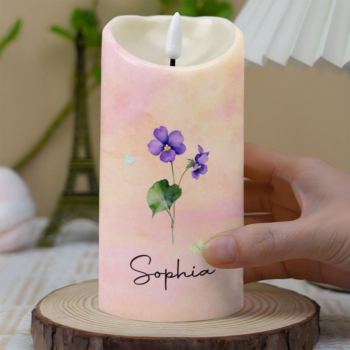 To My Granddaughter, Braver, Stronger, Loved - Personalized Custom LED Candle - GDT376_LECA