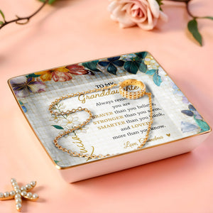 Always Remember You Are Braver Than You Believe - Personalized Custom Jewelry Dish, Ceramic Dish, Square Shape - GDT381_SCRF