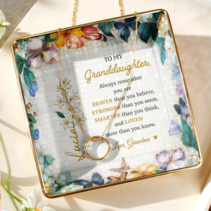 Always Remember You Are Braver Than You Believe - Personalized Custom Jewelry Dish, Ceramic Dish, Square Shape - GDT381_SCRF