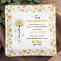 To My Badass Granddaughter, Flowers And Butterflies Reminder - Personalized Custom Jewelry Dish, Ceramic Dish, Square Shape - GDT382_SCRF