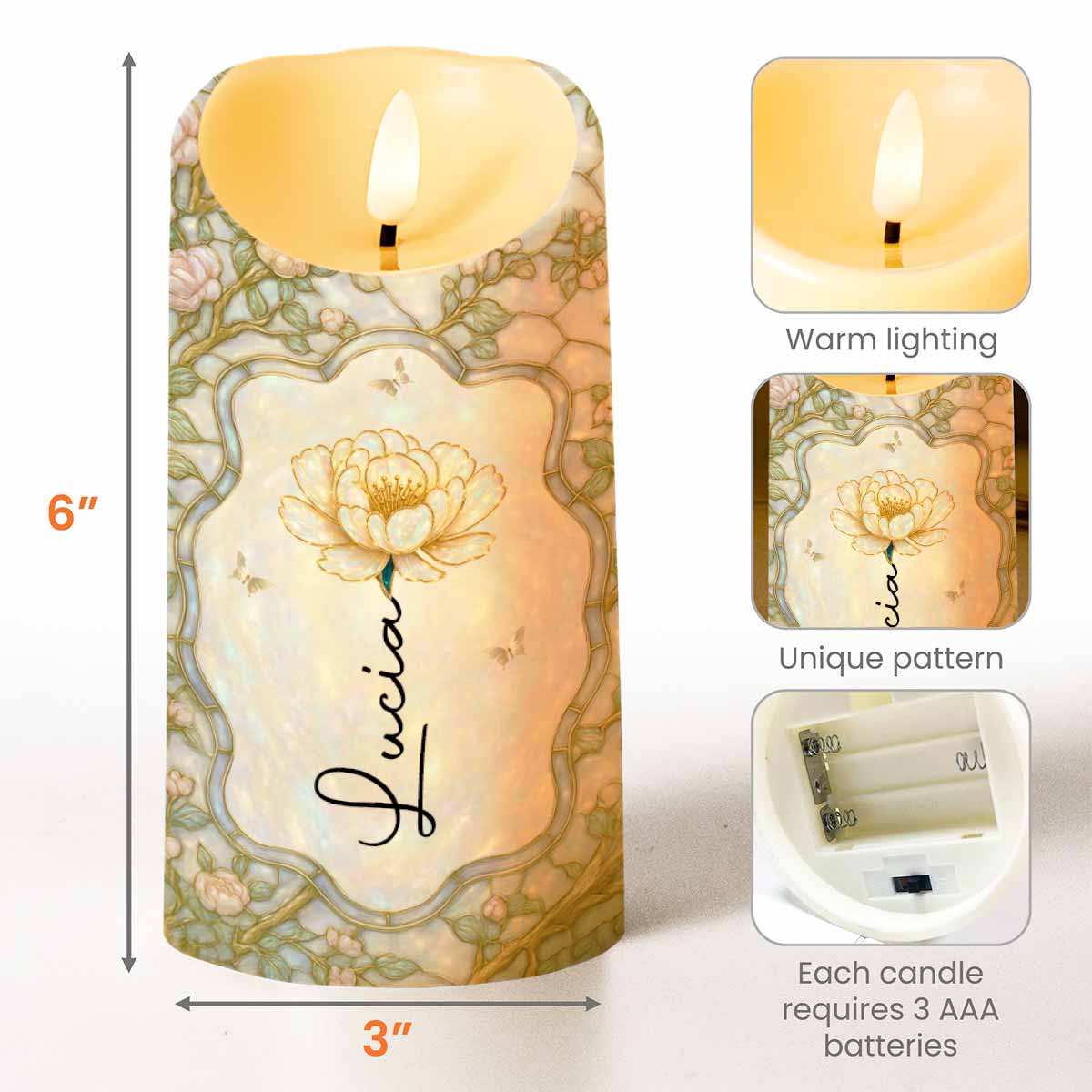 To My Granddaughter, Always Remember You Are Braver, Loved More Than You Know - Personalized Custom LED Candle - GDT383_LECA