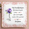 My Dearest Granddaughter, Flowers and Love Message - Personalized Custom Jewelry Dish, Ceramic Dish, Square Shape - GDT388_SCRF
